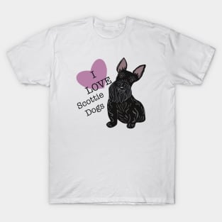 I love Scottie Dogs Valentine T-Shirt